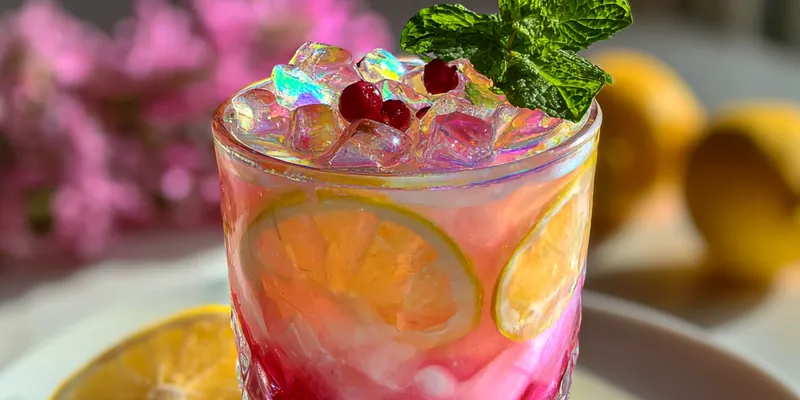 Colorful Lemon Berry Drink