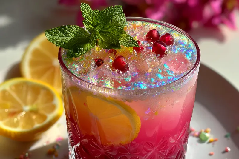 Fresh ingredients for Colorful Lemon Berry Drink