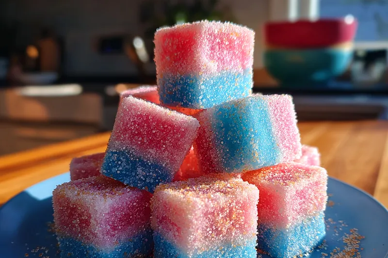 Cooking process for Colorful Sugar Cubes