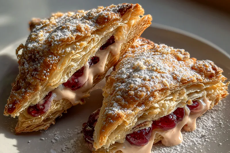 Cooking process for Golden Cherry Turnovers