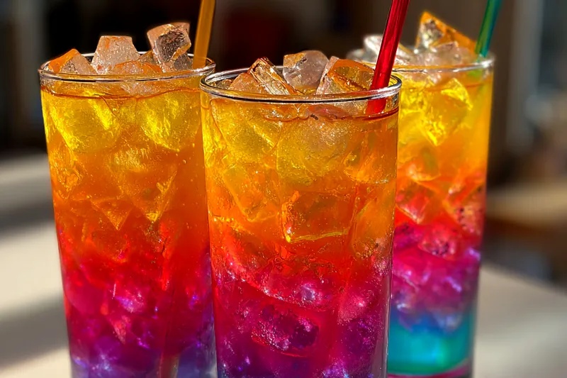 Cooking process for Vibrant Layered Drinks