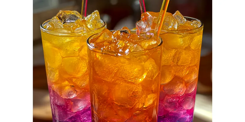 Vibrant Layered Drinks